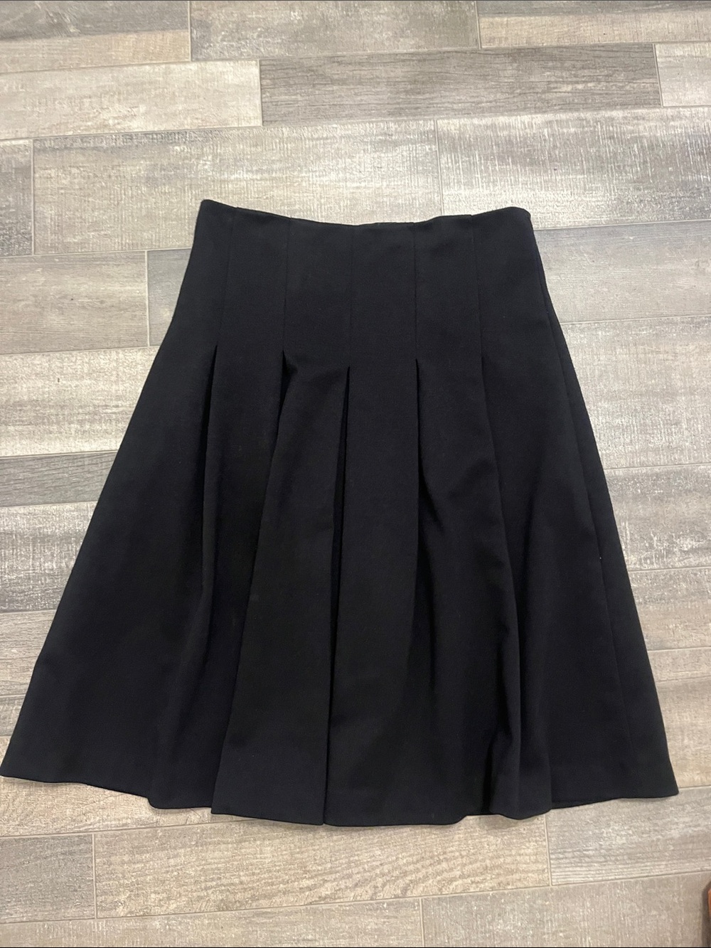 Calvin Klein Black Pleated A-Line Skirt